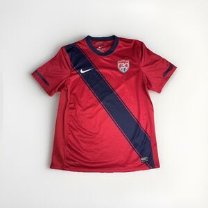 Vintage Nike USA National Team Soccer Jersey Shirt Mens Medium Red 2012 Futbol